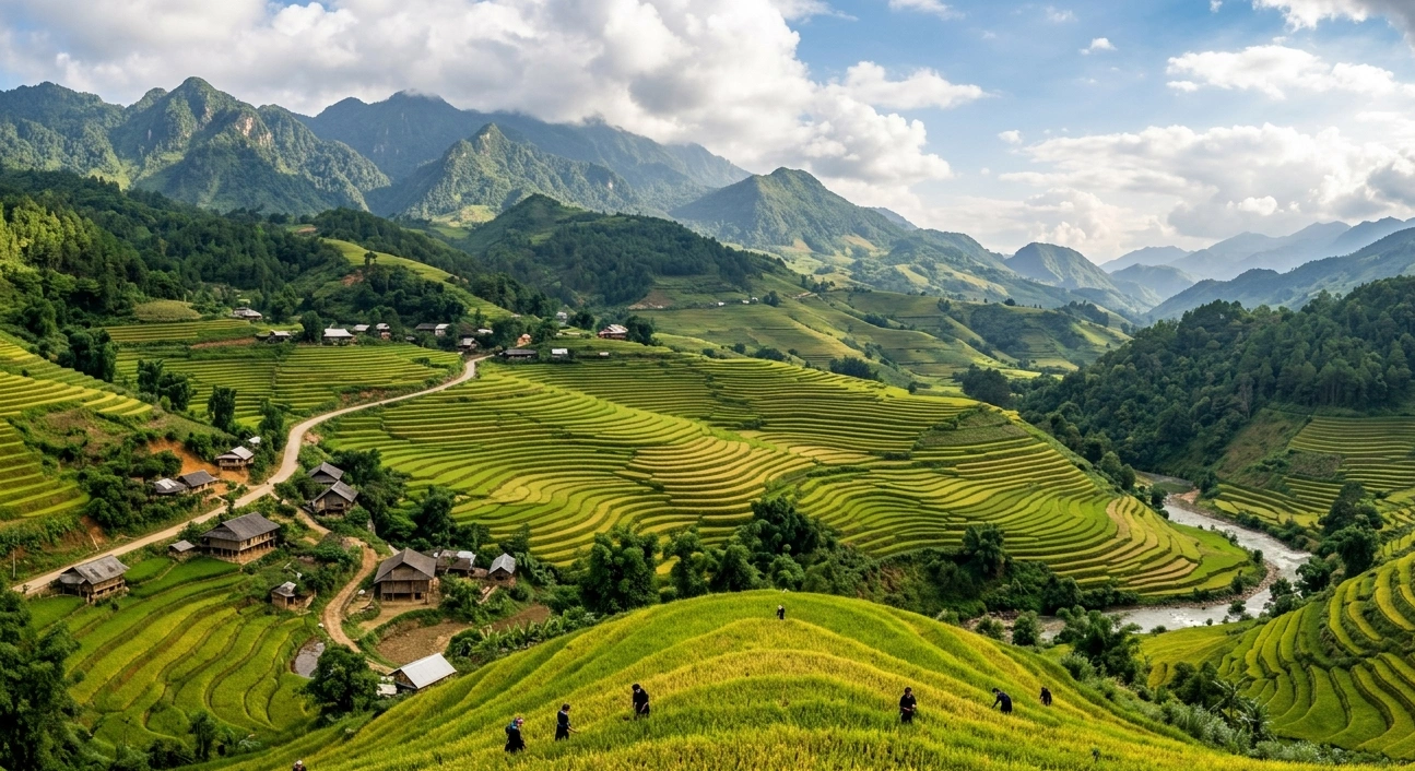 Berjalan di Atas Awan Kisah Sawah Terasering Sapa yang Membuat Hati Terpana